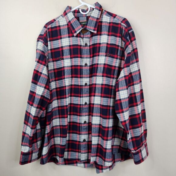 Orvis The Perfect Flannel Long Sleeve Full Button Down Schacket XXL - Picture 1 of 7